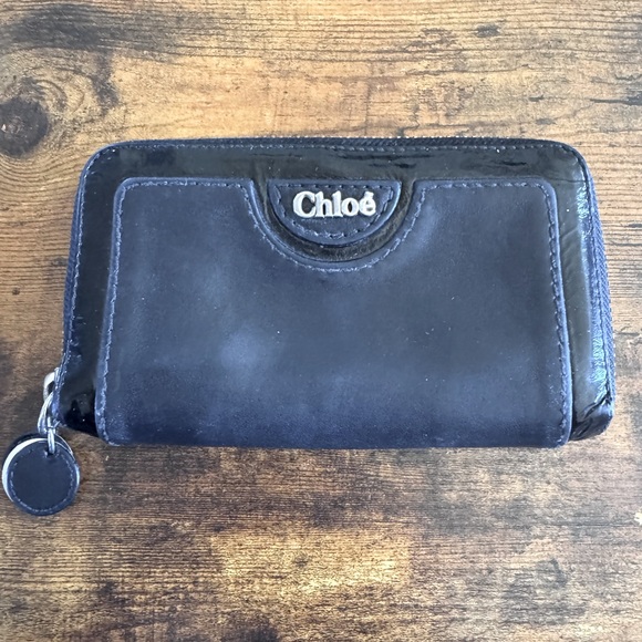 Chloé VGC Black Leather Zip Around Wallet - Picture 1 of 9